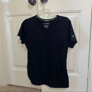 Women’s black scrub top Healing hands HH Works